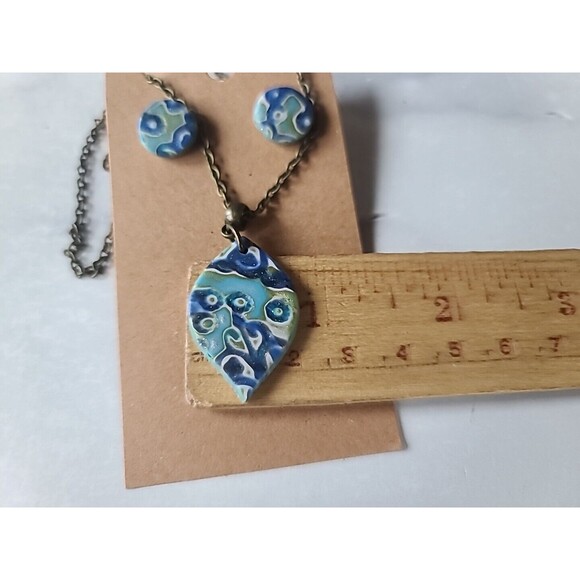 Multicolored Polymer Clay Jewelry Set, NEW - Picture 8 of 10